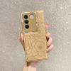 Adecuado para vivoX200 Funda para teléfono Camellia Todo incluido S20PRO Cuero repujado X100spro Funda protectora resistente a caídas