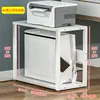Prateleira de Armazenamento de Rack para Gabinete de Computador Multicamadas para Mesa de Escritório Doméstica, Rack de Armazenamento de Impressora de Dois Níveis