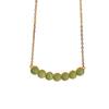 Collar de Cuentas Redondas de Jaspe Natural Siete Estrellas Plata de Ley S925 Chapado en Oro con Jade Hetian Siete Eslabones Cadena Clavícula para Mujer Moda