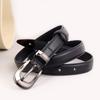 Novo cinto feminino de couro de vaca casual Joker fivela prateada cinto decoração de cintura com terno jeans fabricantes local