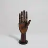 Soporte de Exhibición de Mano de Madera Maciza Soporte para Anillos de Joyería Modelo de Mano Articulado Decoración de Exhibición de Joyería para Ventana