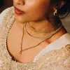 Jieding Anel Liso Europeu e Americano Colar de Aço Titânio Pulseira de Luxo Leve de Alta Qualidade para Mulheres Joias que Não Desbotam Joias de Aço Inoxidável Transfronteiriço