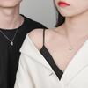 Nueva cadena clavicular de planeta astronauta piedra lunar plata esterlina 925 collar de pareja un par de colgantes nicho regalo