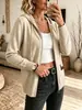 Cárdigan de Punto con Capucha de Manga Larga para Mujer Tallas Grandes, Suéter Holgado tipo Abrigo para Primavera, Otoño e Invierno, de Venta Caliente Transfronteriza