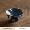 Prato de Lanche para Chá Estilo Chinês com Pé Alto, Prato de Lanche para Chá para Preparar Chá Perto do Fogão, Prato de Frutas, Prato de Cerâmica para Doces, Prato de Luxo Leve da Dinastia Song para Uso Doméstico