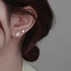 Aretes cuadrados de plata esterlina 925 con flor de coche para mujer, nicho francés, aretes de alta calidad, explosiones, aretes de viento frío al por mayor