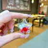 Llavero Colgante de Estrella de Cinco Puntas Luminosa de Arena Movediza Coreano Muñeca DIY Accesorios Decorativos Estrella Luna