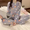 Pijama de Fleece Coral para Mulheres, Espessado Outono/Inverno Fofo Flanela Roupa de Casa, Pode Ser Usado Fora, Conjunto de Robe Cardigan de Manga Longa