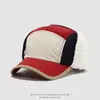 Gorra de béisbol infantil con bloques de color para otoño e invierno, gorro Lei Feng sin marca, gorra de pico unisex a prueba de viento y cálida para exteriores