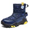 Botas de neve para meninas 2023 Inverno novas garras de aço infantis grandes sapatos de algodão forrados de lã botas grossas quentes e grossas crianças por atacado