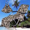 Funda para silla de playa transfronteriza funda para silla de playa de microfibra serie leopardo con impresión digital 3D