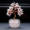 Árvore de Citrino Popular Transfronteiriça Cornucópia Xícara de Chá Cascalho de Cristal Natural Árvore da Fortuna Decoração Criativa para Casa Feita à Mão