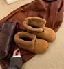 Botas de Nieve Planas del Noreste de 2.5 cm de Tacón Bajo de Dos Usos para Mujer 2026 Estilo Nuevo Botines Gruesos con Felpa Antideslizantes Cálidos Zapatos de Algodón