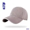 Boné de Baseball Vintage de Sarja Macia para Homens, Lavado e Desgastado, Simples e Versátil, Chapéu de Sol Feminino para Uso Externo