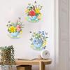 Nueva maceta de flores frescas pastorales LD93045 Taza sala de estar dormitorio porche decoración del hogar pegatinas de pared autoadhesivas al por mayor