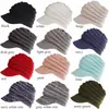 Ventas Directas de Fábrica nuevo gorro de visera vacío de otoño e invierno para mujer multicolor opcional gorro de lana con visera para mujer CC en stock lote