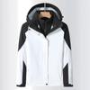 Traje de montañismo cálido con forro polar desmontable tres en uno para mujer, para otoño e invierno, abrigo transpirable a prueba de viento para hombres