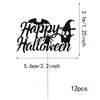 Decoração de Bolo Tema Festa de Aniversário Fantasma Aranha Morcego Halloween Suprimentos de Decoração para Assar