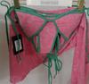 Traje de baño para mujer con cordones en el cuello, ropa interior con cordones, bikini sexy de tres piezas, traje de baño de comercio exterior