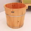 Balde para Banho de Pés de 40cm de Altura, Balde de Banho de Pés de Madeira, Balde de Banho de Pés de Madeira Maciça, Balde de Banho de Pés Doméstico com Tampa e Aprofundamento