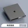 Painel de Tomada com Interruptor Embutido Tipo 86 Cinco Furos com Interruptor de Parede Tomada de 5 Furos Painel de Tomada USB Poroso Cinza