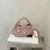Bolso texturizado, bolso tote pequeño plisado para mujer, nueva colección de verano 2026, bolso cuadrado pequeño de lunares, bolso cruzado de moda, de lunares