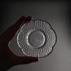 Posavasos de cristal transparente con forma de martillo, juego de té de kung fu, taza de degustación de té, portavasos pequeño, tapete aislante térmico para ceremonia del té, estilo zen chino