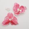 Cabeza de flor de Phalaenopsis de 10 cm de diámetro, decoración del hogar, flor de boda, planta de pared, flor falsa, flor seca para boda.