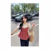 Camiseta de manga corta de lunares para mujer talla grande, estilo dos piezas, favorecedora y chic para mujeres con curvas moderadas, para verano
