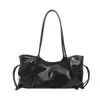 Bolsa de Mão Feminina Estilo Coreano Moda Atacado Bolsa Saco Outono 2026 Nova Cor Sólida Texturizada Bolsa de Ombro Única Bolsa para Trabalho Sob o Braço