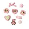 Accesorios Rosas de Oso en Forma de Corazón Más Vendidos para Fundas de Teléfono, Pinzas para el Cabello, Zuecos DIY, Materiales de Decoración para Zapatos al por Mayor
