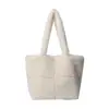 Nueva Bolsa Mullida de Gama Alta para Mujer Otoño/Invierno Bolso Tote de Lana de Cordero Granulada Gran Capacidad de Mano Hombro Bolsa Mullida