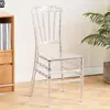 Silla de Bambú Silla de Invitados de Hotel Silla con Respaldo para Ocio Silla Acrílica Transparente para Bodas Silla de Cristal para Banquetes Silla de Comedor Comercial