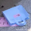 Saco plástico azul espesso fosco, sacola de compras, bolsa tote para loja de roupas, logo personalizado, universal para shoppings, em estoque para atacado