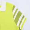 Nueva Moda de Primavera de Comercio Exterior para Mujer Estilo Europeo y Americano Chaqueta Cardigan Polo de Punto Rayado