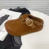 Zapatos Cálidos Birkenstock Estilo Retro Nuevo Invierno 2026 para Mujer, Punta Redonda, Suela Gruesa, Que Aumentan la Altura, Suela Suave, Sin Cordones, Zuecos de Punta Cerrada