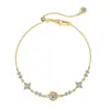 Conjunto de Pulsera y Collar de Plata de Ley 925 Más Vendido Transfronterizo, Lujo Ligero, Artesanía Exquisita, Conjunto Único de Pulsera de Trébol de Cuatro Hojas y Lazo para Mezclar y Combinar