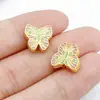 Goteo de aceite oro antiguo oro mate mariposa cuentas espaciadoras pasantes estilo chino kit de materiales para accesorios de joyería hecha a mano DIY