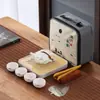 Juego de Té Portátil para Viaje Tetera Ding Kiln Gaiwan Taza de Té Bandeja de Té Taza Rápida Logo de Empresa Regalo Souvenir Juego de Té
