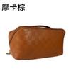 Bolsa de cosméticos de alta qualidade para viagem, portátil, multifuncional, PU, tabuleiro de xadrez, grande capacidade, à prova d'água, bolsa de lavagem portátil avançada