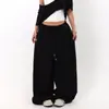 Pantalones Anchos Morados con Cordón Estilo Retro Americano Perezoso para Mujer, Pantalones Casuales Sueltos con Caída Fluida, Pantalones Deportivos Versátiles Ligeros como el Aire