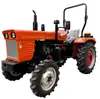 Trator pequeno de quatro rodas 500 diesel com cultivador rotativo para arar terras agrícolas, fazer valas, cultivar e revolver a terra, trator agrícola