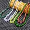 Colar de jade atacado colar de jade esmeralda flor flutuante colar de jade colar de jaspe de Taiwan colar de jade sangue de galinha corrente de contas colar de jade