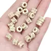 Acrílico Francés Retro Pintado Dorado Cuentas Planas Cuentas Redondas Hecho a Mano DIY Joyería Pulsera Collar Colgante Accesorios Cadena para Teléfono Móvil