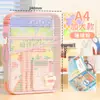 Bolsa de Arquivo em Tela Transparente Multicamadas com Zíper Bolsa de Classificação por Assunto A4 Armazenamento de Provas de Aluno Bolsa para Tutoria