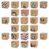 Nueva caja de dulces de papel Kraft 7cm caja de regalo de Navidad caja cuadrada Navidad vacaciones 1-24 calendario de adviento cartón punto