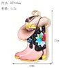 Pingente DIY de Liga Cruzada Bota de Cowboy Ocidental Retrô Ornamento Acessórios Pingente de Chaveiro