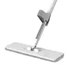 Mop Preguiçoso Mãos Livres Mop Doméstico de Aço Inoxidável Sem Necessidade de Curvar Plano 36cm Mop Esfregão de Uso Duplo Úmido e Seco