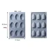Molde de Silicone para Bolo em Forma de Concha de 9 Peças Molde para Biscoitos Madeleine Bandeja de Silicone para Assar Chocolate Molde de Silicone para Bolo