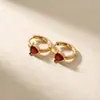 Brincos de Aço Inoxidável de Longa Duração Novo Estilo Europeu e Americano, Brincos Personalizados Cravejados de Diamante, Brincos Geométricos de Borboleta em Forma de Coração